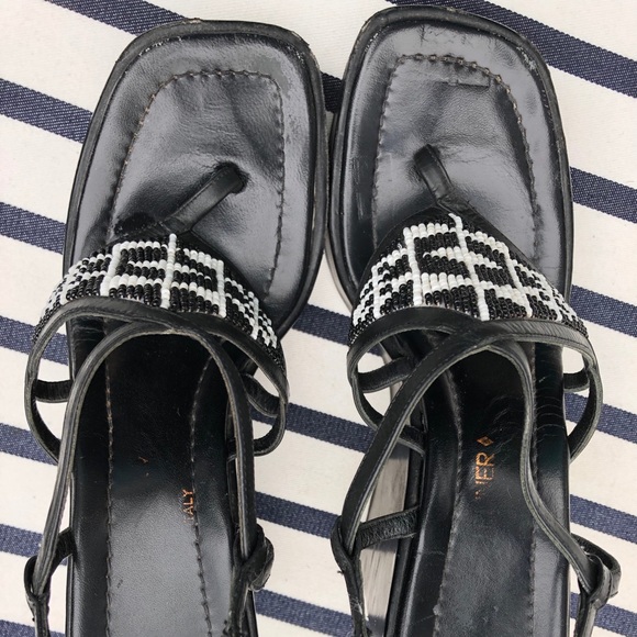 💫VINTAGE 💫 Donald J Pliner Beaded Wedges Sz 8 - Picture 4 of 8